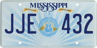 MS license plate JJE432