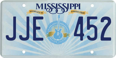 MS license plate JJE452