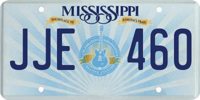 MS license plate JJE460