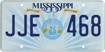 MS license plate JJE468