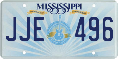 MS license plate JJE496