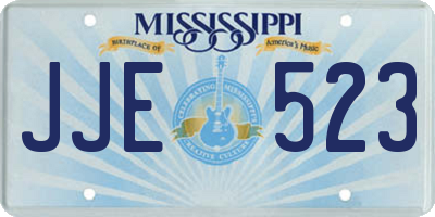MS license plate JJE523