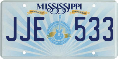 MS license plate JJE533