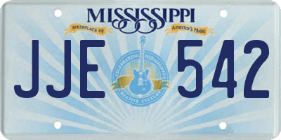 MS license plate JJE542