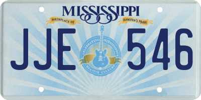 MS license plate JJE546