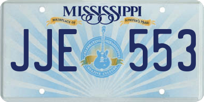 MS license plate JJE553