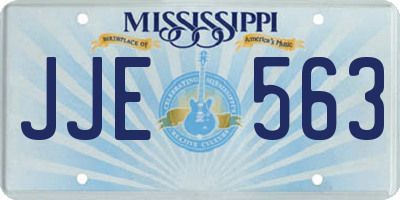 MS license plate JJE563