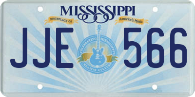 MS license plate JJE566