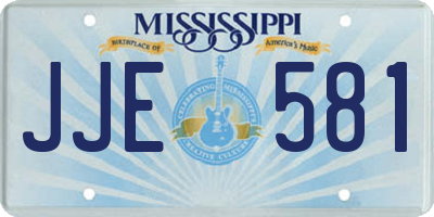 MS license plate JJE581