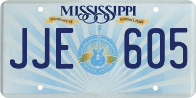 MS license plate JJE605