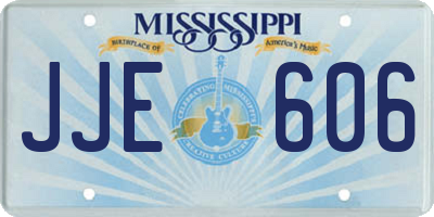 MS license plate JJE606