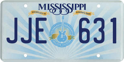 MS license plate JJE631