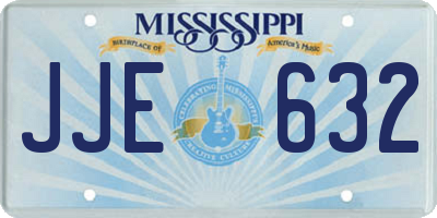 MS license plate JJE632