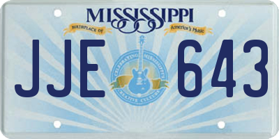 MS license plate JJE643