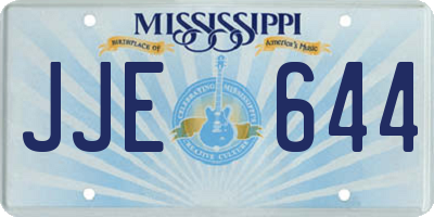 MS license plate JJE644