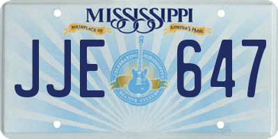 MS license plate JJE647