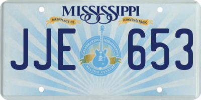 MS license plate JJE653