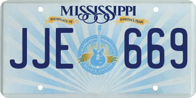 MS license plate JJE669