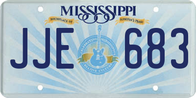 MS license plate JJE683