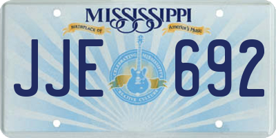 MS license plate JJE692