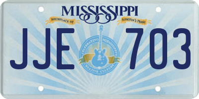 MS license plate JJE703