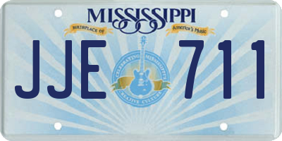 MS license plate JJE711