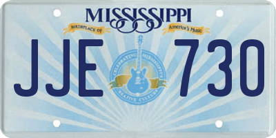 MS license plate JJE730