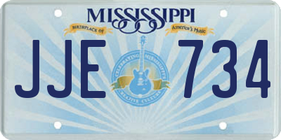 MS license plate JJE734