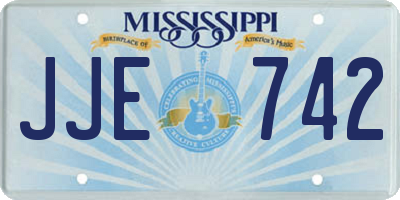 MS license plate JJE742