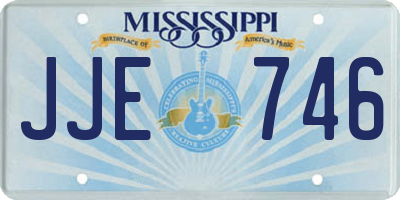 MS license plate JJE746