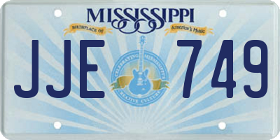 MS license plate JJE749