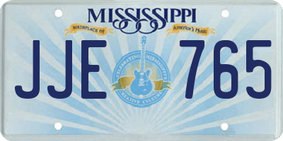 MS license plate JJE765