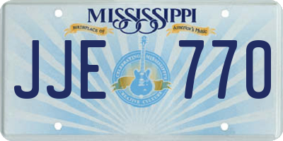 MS license plate JJE770