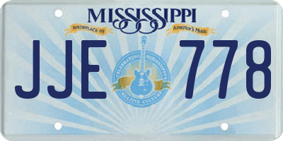 MS license plate JJE778