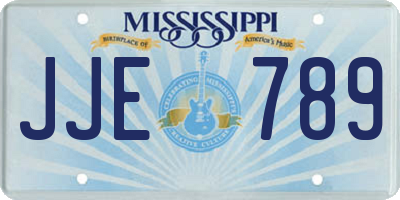 MS license plate JJE789