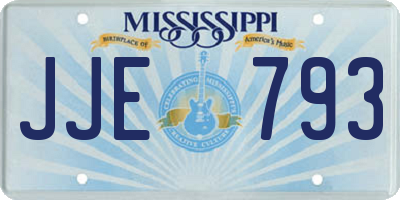 MS license plate JJE793