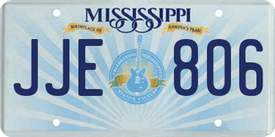 MS license plate JJE806