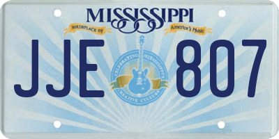 MS license plate JJE807