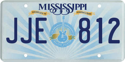MS license plate JJE812