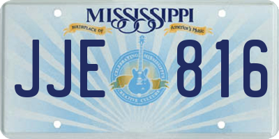 MS license plate JJE816