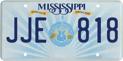 MS license plate JJE818