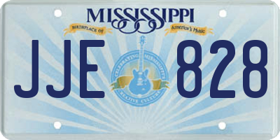 MS license plate JJE828