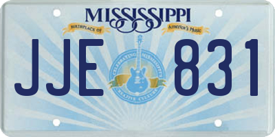 MS license plate JJE831