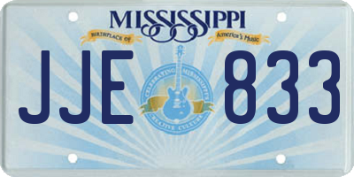 MS license plate JJE833
