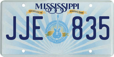 MS license plate JJE835