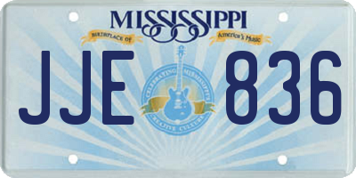 MS license plate JJE836