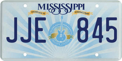 MS license plate JJE845