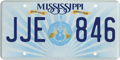 MS license plate JJE846