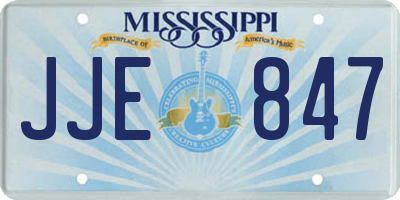MS license plate JJE847