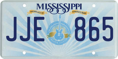 MS license plate JJE865